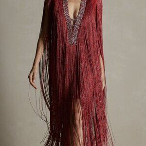 FRINGE BANDAGE DRESS